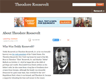 Tablet Screenshot of abouttheodoreroosevelt.com